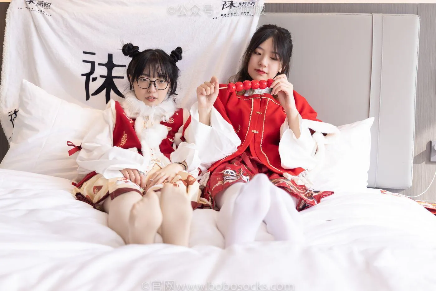[BoBoSocks袜啵啵]NO.054 小甜豆与稚予-给大家拜年啦 [139P]插图5